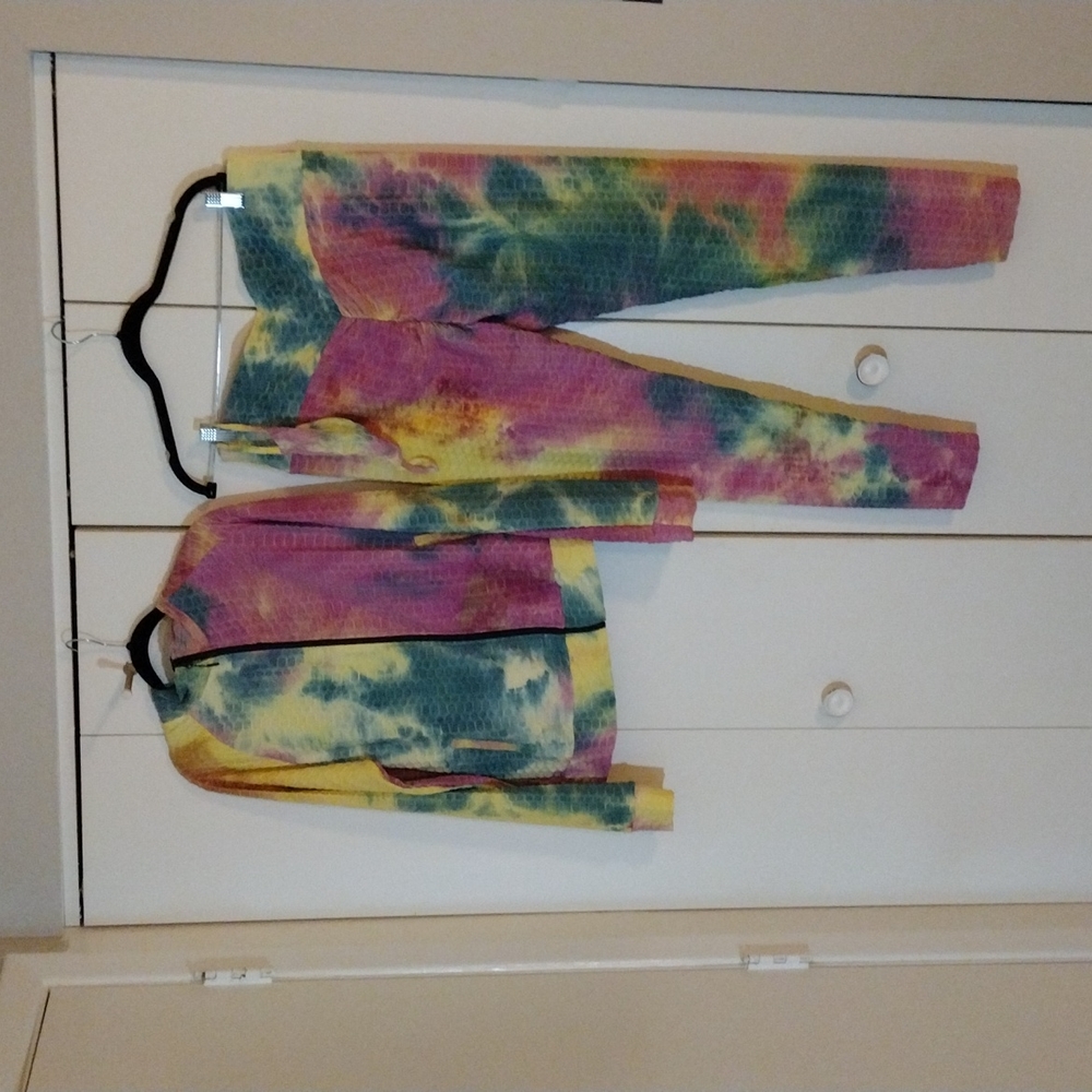 Women's Tye-Dye 2pcs Yoga Suit 3X